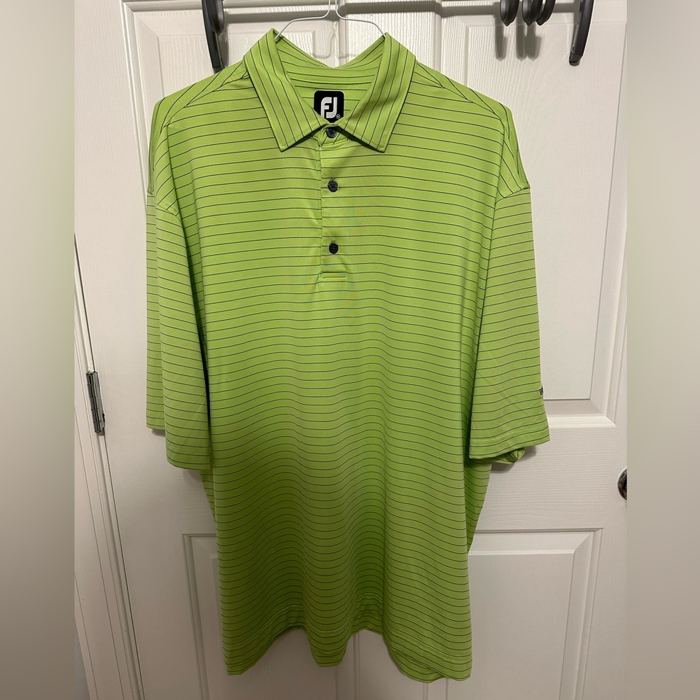 FootJoy Green Striped Men's Shirt